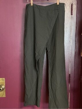 Women’s Black Pinstripe Dress Trousers